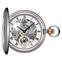 Tissot T-Pocket BRIDGEPORT MECHANICAL SKELETON T859.405.29.273.00 - silber,beige - 47.5mm