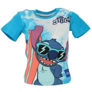 Lilo & Stitch Kinder T-Shirt aus weicher Baumwolle mit kurzen Ärmeln 8 Jahre Helblau