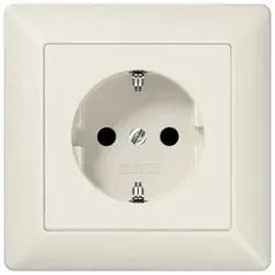 Jung AS1520 SCHUKO®-Steckdose, 16 A 250 V ~, mit Rahmen, Duroplast, Serie AS, weiß