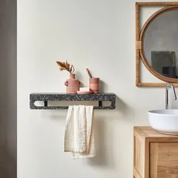 Handtuchhalter Clea für die Wand aus Terrazzo Confetti
