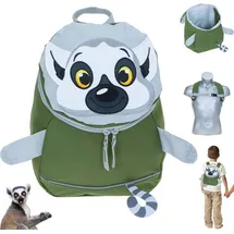 Elephant Gin Kinderrucksack Jungen Mädchen Kinder Kindergartenrucksack Kindertasche ab 3 Jahren Rucksack Classic +e (Lemur Maki Oliv 363)