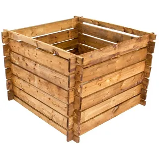 NATIV Komposter aus Holz, Gartenkomposter imprägniert,