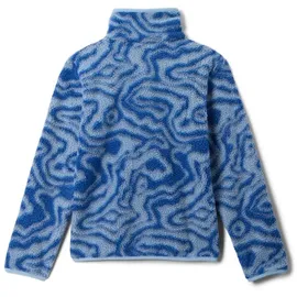 Columbia Helvetia II Printed Half Snap Fleece Mountain Blue Topoglitch/Collegiate Navy M