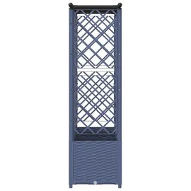 vidaXL Hochbeet mit Rankgitter und Dach 203 x 40 x 138 cm Grau