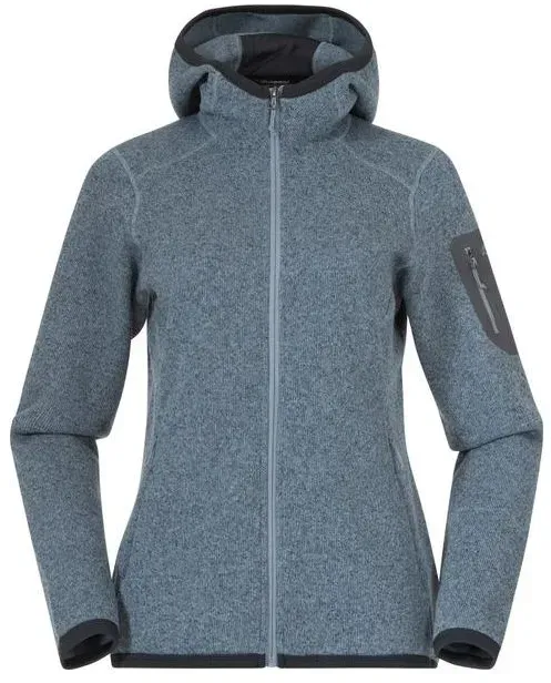 Bergans Kamphaug Knitted W Hoodie husky blue (24313) XL
