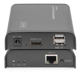 Digitus HDMI KVM Extender 120 m Schwarz