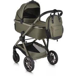 Cangaroo Kinderwagen 2 in1 iClick klappbar, Wickeltasche, Sportsitz, Babywanne grün