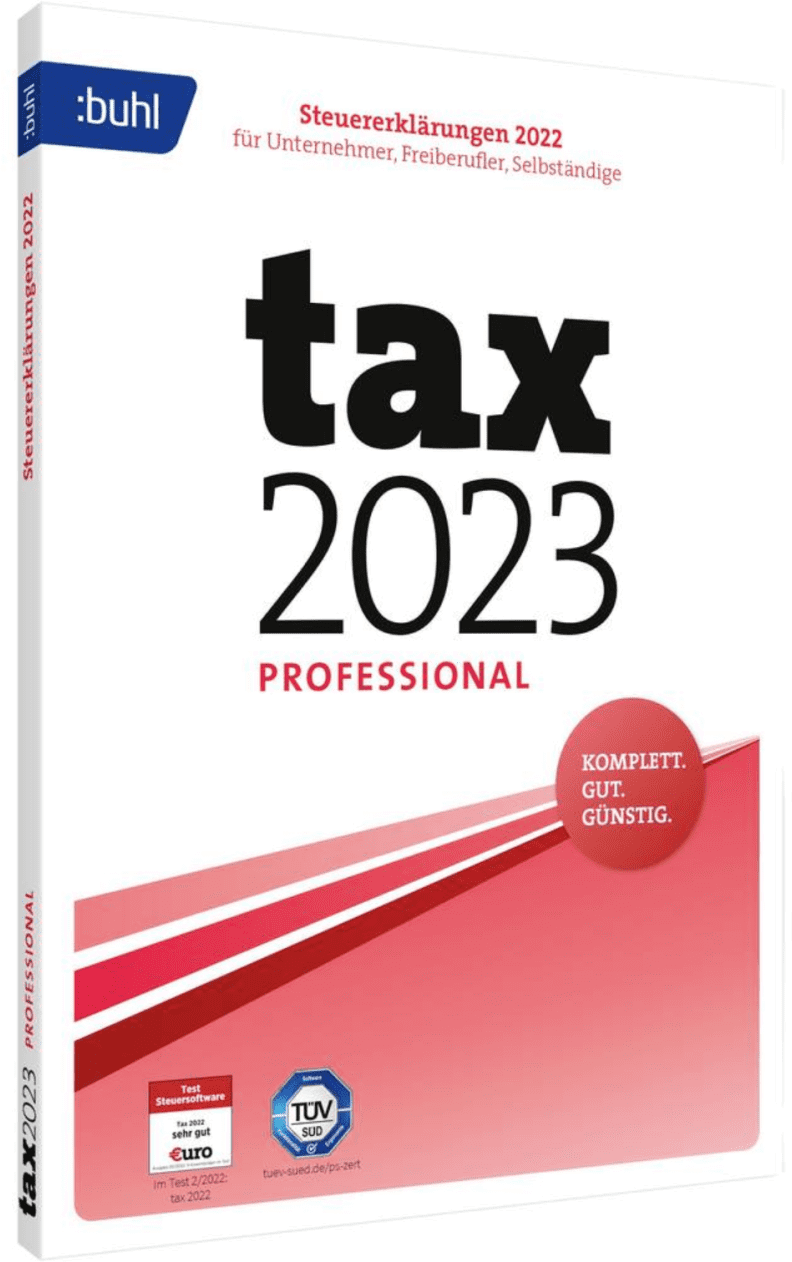 Tax 2023 Professional, für die Steuererklärung 2022, Download