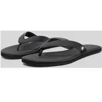 Zehentrenner mit Logo Applikation, Black, 36