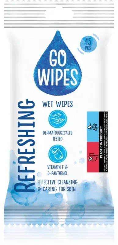 GoWipes Refreshing feuchte Feuchttücher für die Hände 15 St.