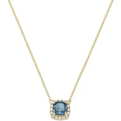 Luigi Merano Collier Edelstein & Brillanten, Gold 585 Ketten   Blau Damen 