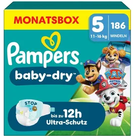 Pampers Baby-Dry Gr. 5 (11-16 kg) 186 St. Paw Patrol Edition
