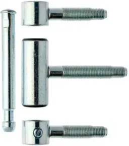 ELLEN Einbohrband mit STS 3tlg. Holz,m.Nb,verz. Rollen ø 20, Türgew. 80kg