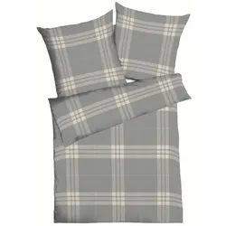 kaeppel Bettwäsche Pure 155 x 220 cm Biber Grau Anthrazit