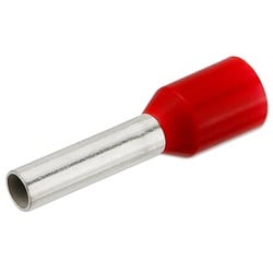 Aderendhülsen rot isoliert - 1,5 mm2 - 8 x 14 mm - nach DIN 46228/4 - Beutel 100 Stück