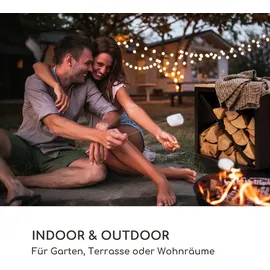 Blumfeldt Kaminholzregal Stahl 57 x 56 x 36 cm Schwarz