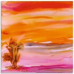 Artland Glasbild »Abendsonne«, Sonnenaufgang & -untergang, (1 St.), in verschiedenen Größen Artland Farbe Bild(er): orange