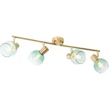 QAZQA - Art Deco Spot Gold mit grünem Glas 4-flammig - Vidro