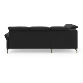 sit&more Ecksofa SIT & MORE "Fashion L-Form", schwarz, B:250cm H:84cm T:207cm, Sofas, Ecksofa, wahlweise mit Kopfteilverstellung, Vorziehsitz, motorisch, Nickelfüße