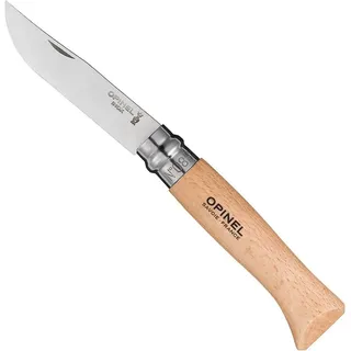 Opinel Taschenmesser No. 08 Edelstahlklinge mit Holzgriff