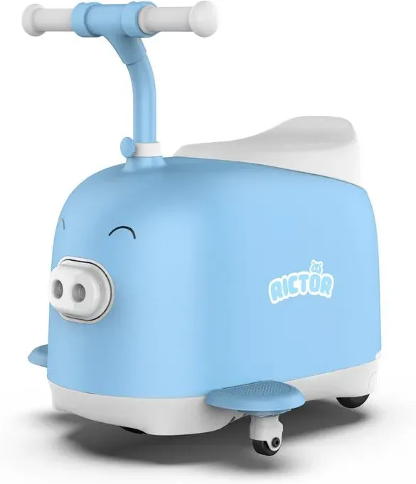 Rictor C8 Piggy Elektrisches Kinderfahrzeug – Anti-Kipp-System mit 5 Rädern – Faltbar – Lautsprecher & Klingel – App-Steuerung für Eltern – Einstellbare LED-Beleuchtung – Max. Belastbarkeit 60 kg – 5–12 Jahre – Blau