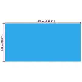 vidaXL Poolabdeckung PE 400 x 200 cm blau