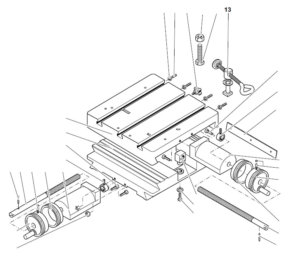 PROXXON 20150-13 Zwinge komplett für Kreuztisch KT150