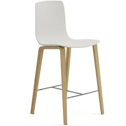 Arper Aava 02 Barhocker, höhe 65 cm, kunststoff, eiche natur / schneeweiß #7607