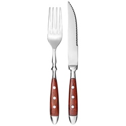 GRÄWE Steakbesteck GRÄWE Steakbesteck 12-tlg., Serie Nürnberg, BRAUN braun