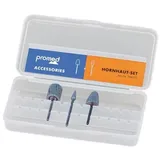 Promed Hornhaut Schleifkörper-Set, 3 Schleifkörper für die Hornhautentfernung, Bitset, Nagelfräser Aufsätze, Zubehör für Promed Fräser, Schaftdurchmesser 2,332 bis 2,350 mm.