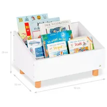 Pinolino Kinderbücherregal Ando 2 Fächer Buche lackiert weiß