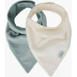 jollein Velvet Rib, Bandana Halstücher 2er-Pack, Sea Green/Ivory