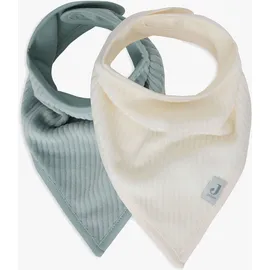 jollein Velvet Rib, Bandana Halstücher 2er-Pack, Sea Green/Ivory