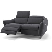 Sofanella 2-Sitzer Stoff Modena, Relaxsofa, Designsofa, Designer Couch, Italienisches Sofa, 2er Sofa grau