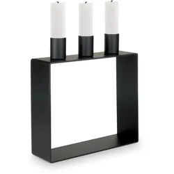 Frame Kerzenhalter schwarz - skandinavischer Stil 16,5 x 17 cm