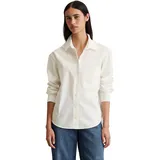 Marc O'Polo DENIM Damen Bluse aus Bio-Baumwolle klassisch, weiß (Scandinavian White), M