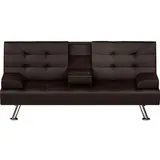 Hti-Living HTI-Living, Sofa, Klappsofa Braun Marwan (2-Sitzer)