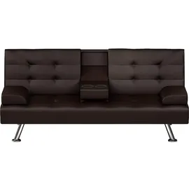 Hti-Living HTI-Living, Sofa, Klappsofa Braun Marwan (2-Sitzer)