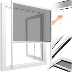 tectake® Insektenschutzrollo, aus Aluminium, wetter- und UV-beständig, gut licht- und luftdurchlässig