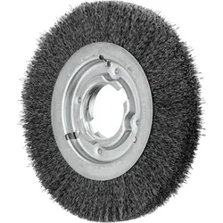 Rundbürste breit ungezopft RBU Ø200x25xvariable Bohrung Stahl-Draht-Ø0,30 Schleifbock