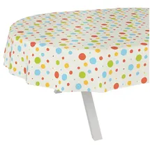 ANRO Wachstuch-Tischdecke abwaschbar Oval 180 x 140 cm Bunt