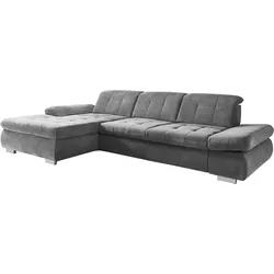 Ecksofa DIE PLANBAR "MP-IN17004 L-Form", grau, B:331cm H:84cm T:124cm, 100% Polyester, Sofas, wahlweise mit Funktion, Federkern