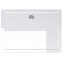 doporro Duschtasse Duschwanne Faro2w 80x90x4 Flach Aus Acryl In Weiß Rechteckig Din-anschlüsse Für Bodenebene Montage Geeignet