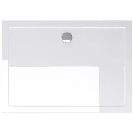 doporro Duschtasse Duschwanne Faro2w 80x90x4 Flach Aus Acryl In Weiß Rechteckig Din-anschlüsse Für Bodenebene Montage Geeignet