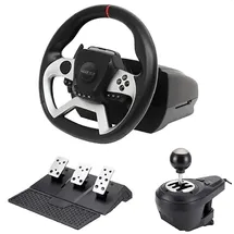 maxx tech Pro FF Racing Wheel Kit (Wheel, 3-Pedal Set & Shifter) - PS4/PC/Xbox