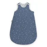 Ehrenkind Ehrenkind® Baby Sommerschlafsack Rund | Bio-Baumwolle | Sommer Schlafsack Gr. 50/56 Jeansblau Tropfen | Schlafsack Baby Schlafsack Kinder
