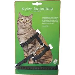Katzengeschirr mit Klicksystem Schwarz