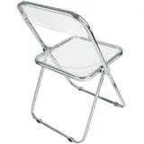 Haloyo® Set Mit 1 Klappbaren Esszimmerstuhl, Modernes Transparentes Design, Acryl & Stahl, Transparent