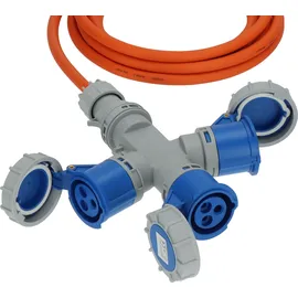 Brennenstuhl 1167670205 Strom Camping-CEE-Verlängerungskabel Grau, Blau, Orange 2 m H07RN-F 3G 2,5 mm2