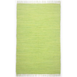 THEKO Teppich Happy Cotton | handgewebt | Farbe: grün | 120x180 cm